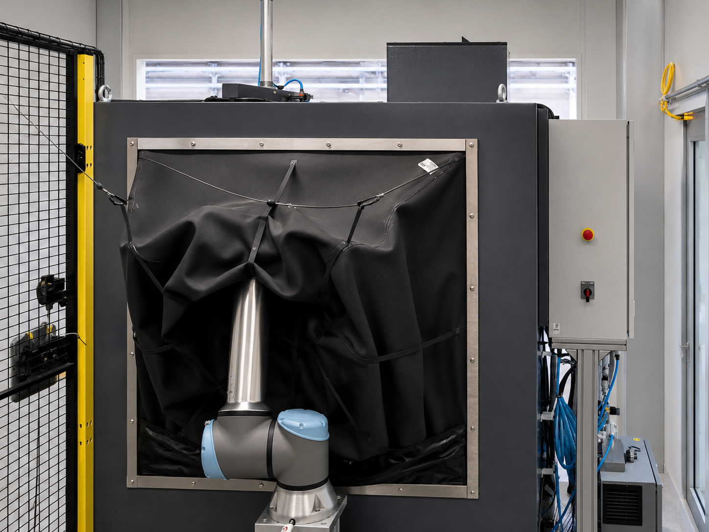 Roboter beim automatisierten Sandstrahlen